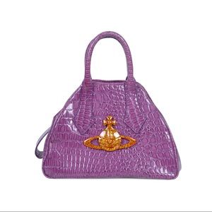 Vivienne Westwood | Bags | Vivienne Westwood Purple Croc Chancery ...